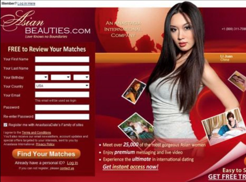 AsianBeauties main page