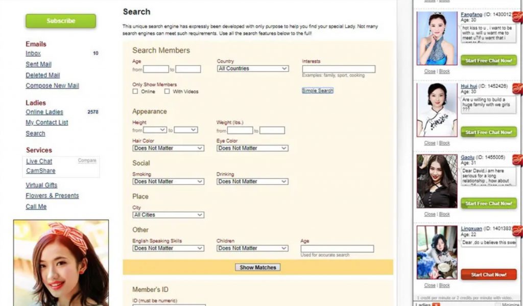 AsianBeauties search