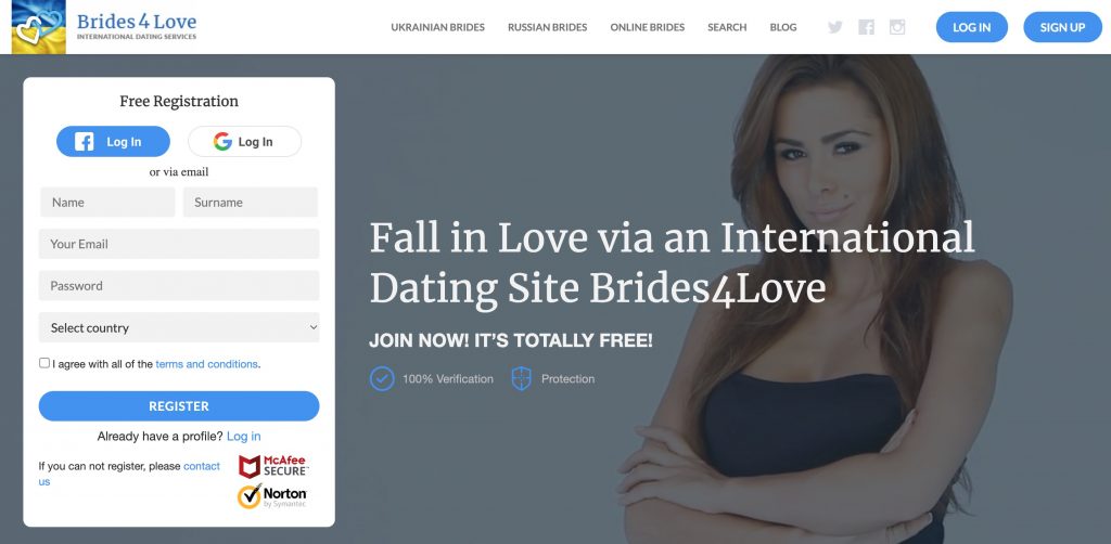 Brides4Love main page