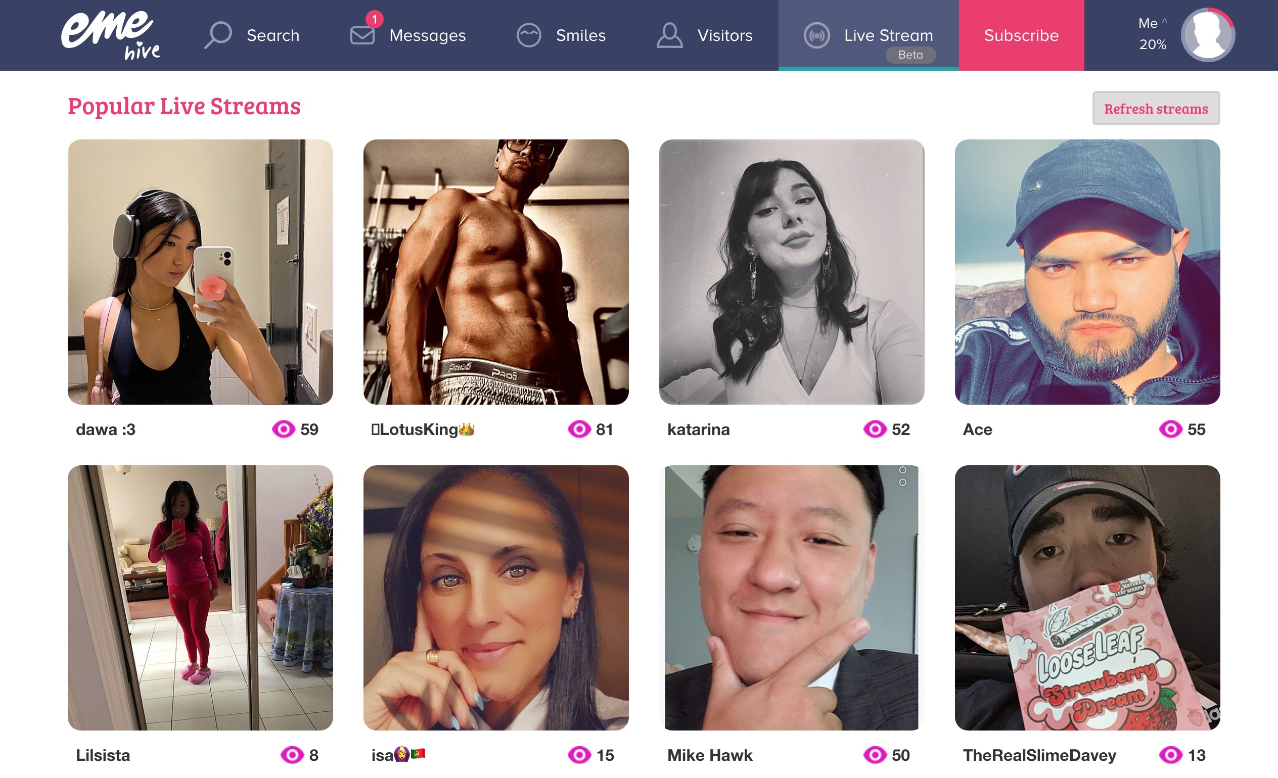 Eme Hive live stream