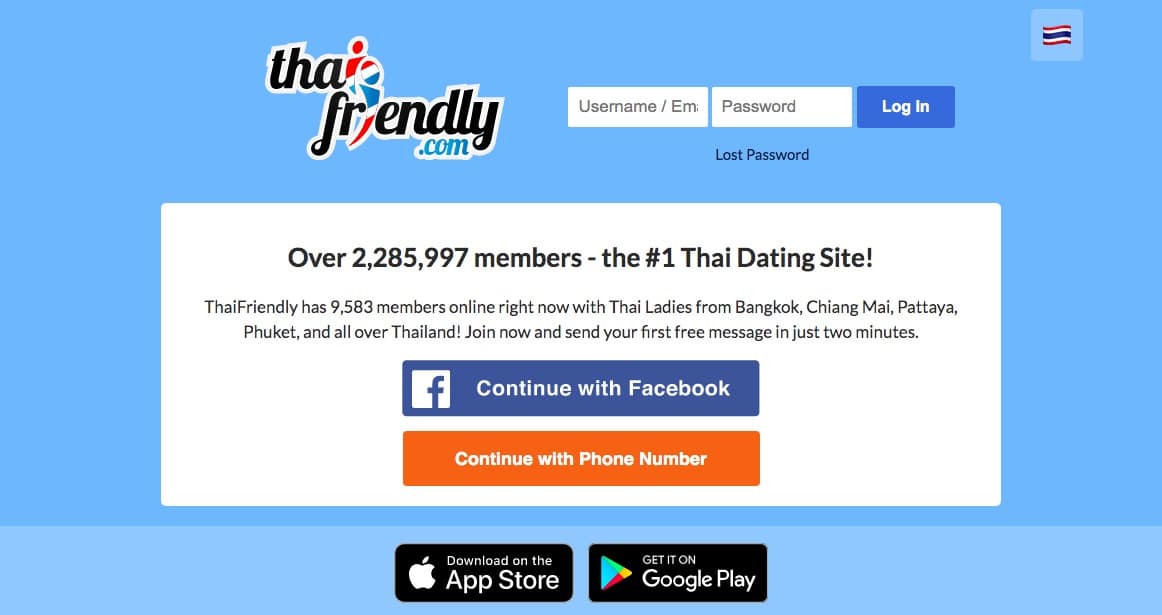Thaifriendly main page